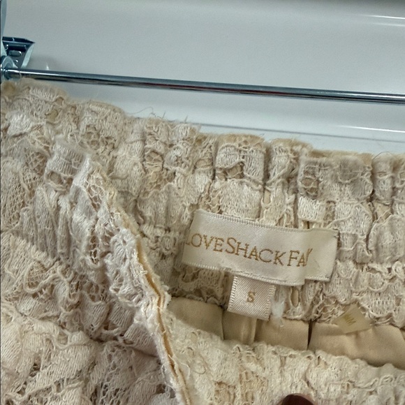 Lace Ruffle Cream Skirt - Picture 2 of 2